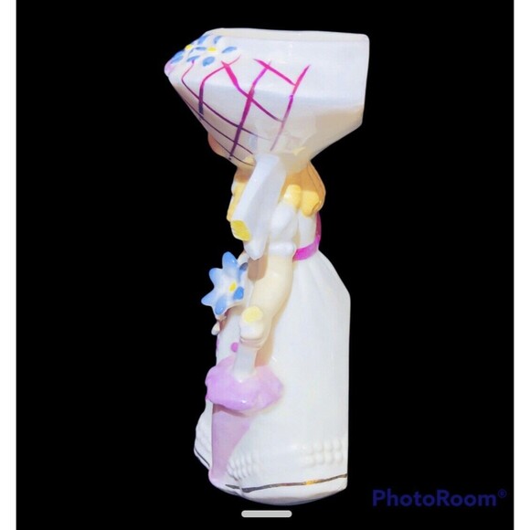 VTG 1955 Vase Lefton Miss Dainty Rare Wall Plaque‎ Retro Ceramic Lady Purse Hat - Picture 5 of 7